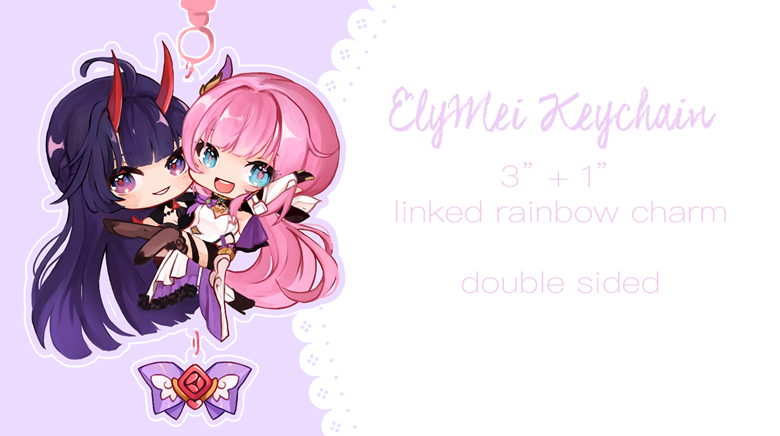 Honkai Impact 3rd Acrylic keychain - Elysia and Mei